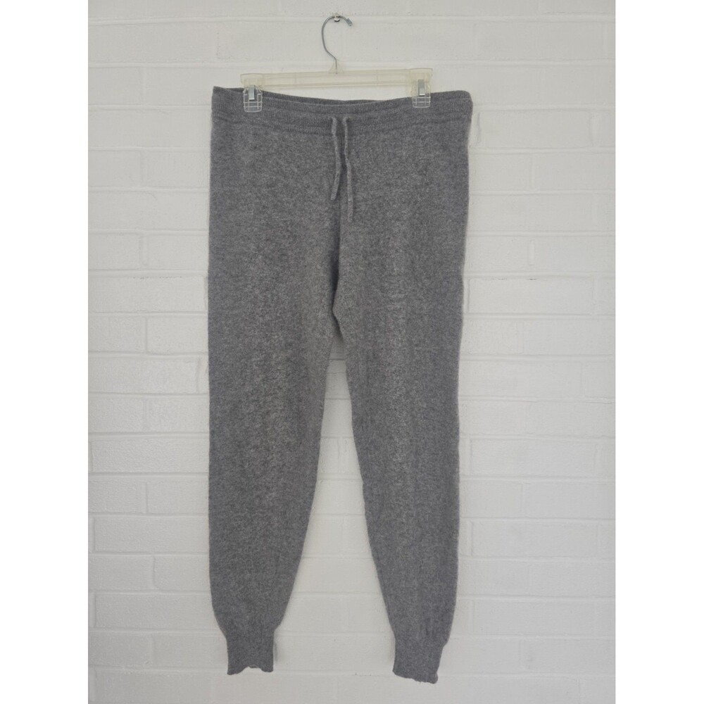 Saks Fifth Avenue 100% Cashmere Jogger Pants Size M Gray Color